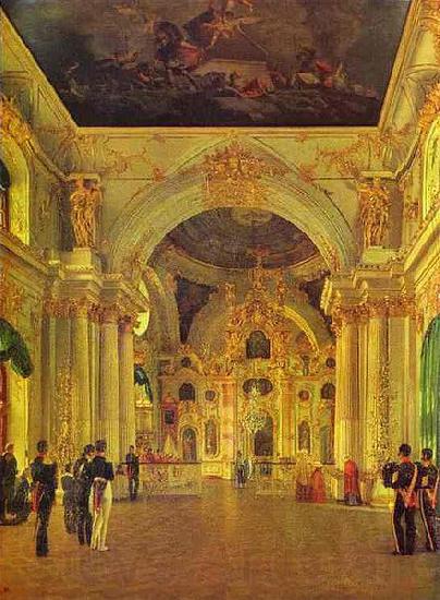 Alexey Tyranov Alexey Tyranov. View of the Big Church of the Winter Palace Spain oil painting art